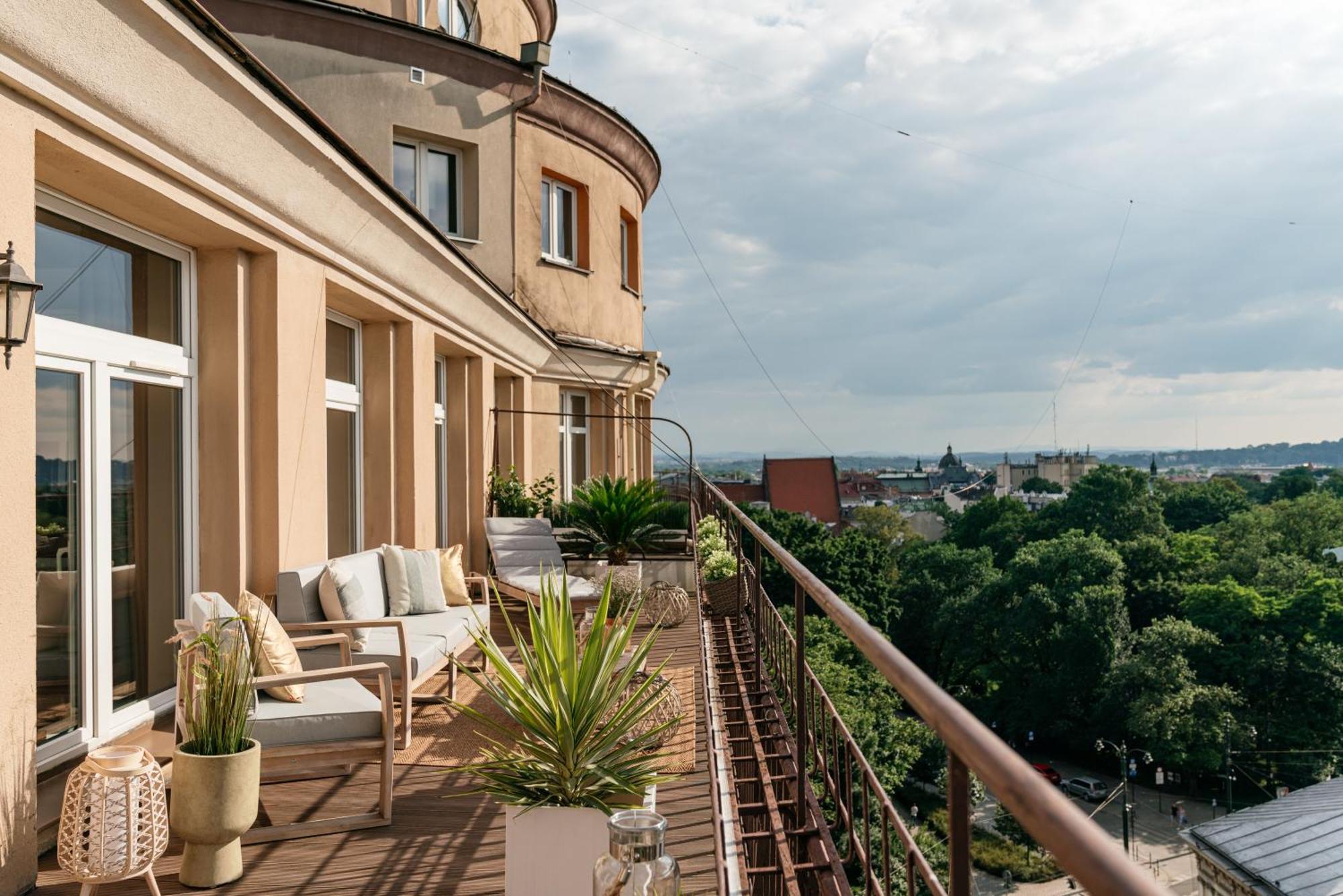 克拉科夫Penthouse Panorama - Loftaffair公寓 外观 照片