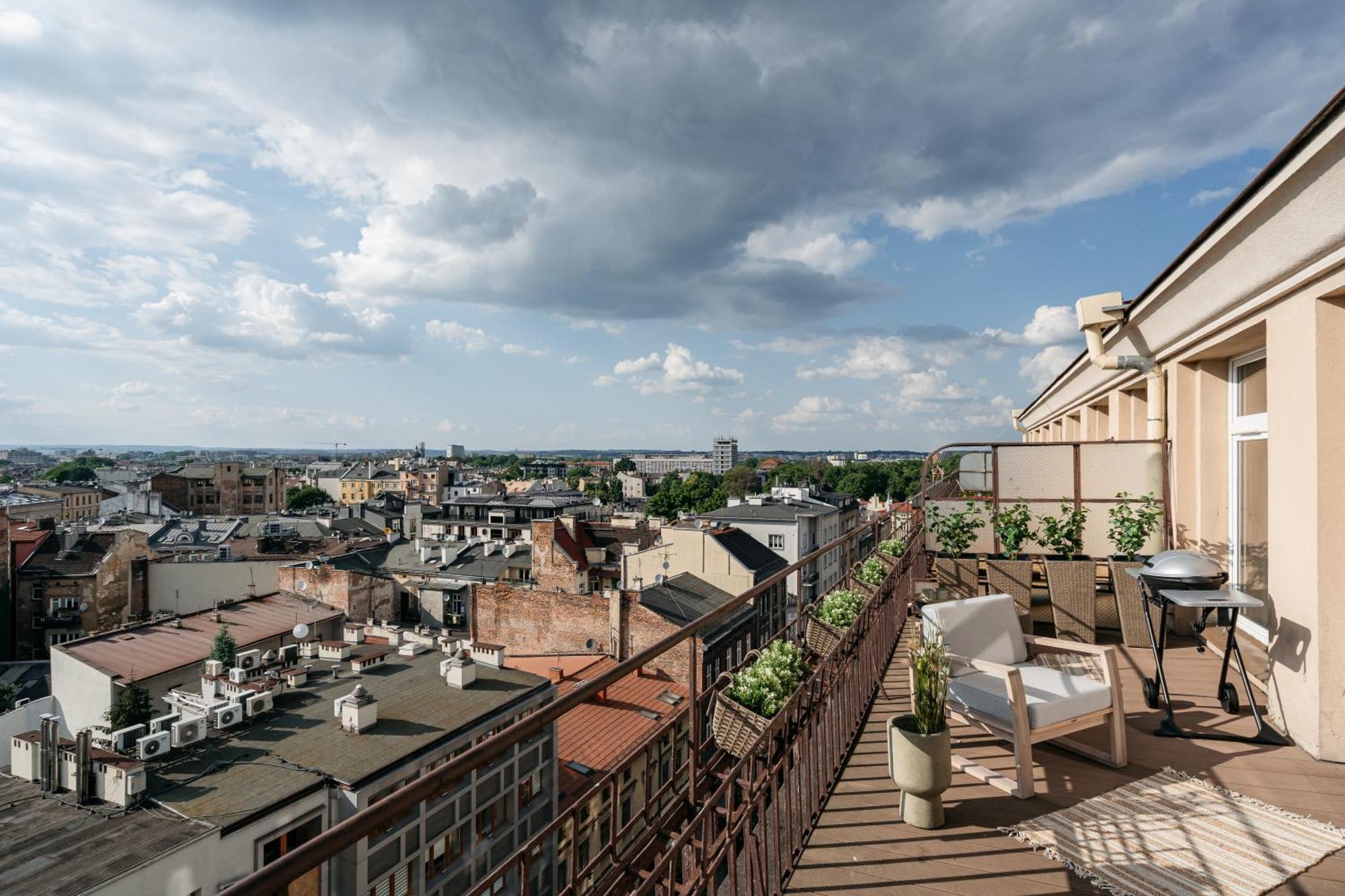 克拉科夫Penthouse Panorama - Loftaffair公寓 外观 照片